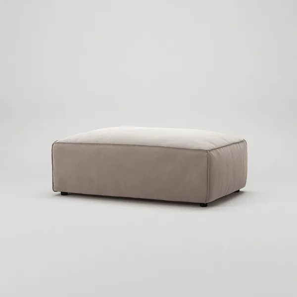Grand Fotskammel Fløyel Dusk Beige