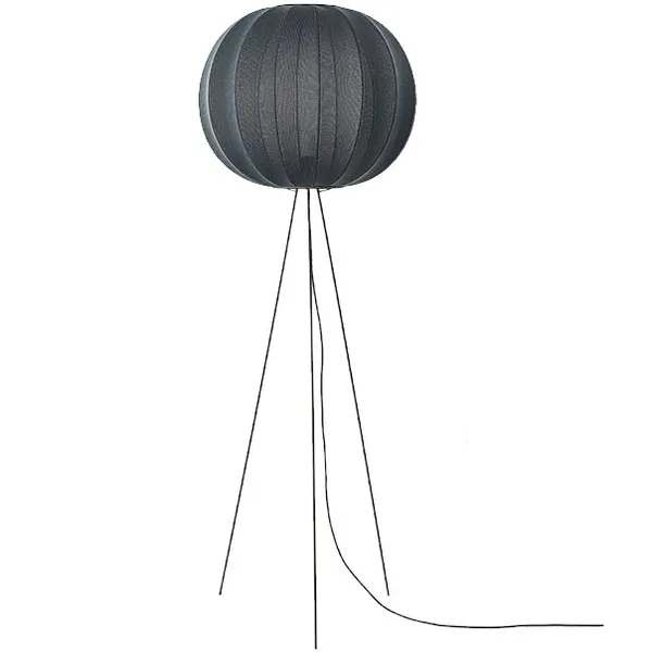Knit-Wit Gulvlampe Høj Rund 60 cm Sort