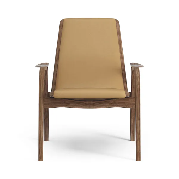 Laminett Lenestol Skinn Lakkert Valnøtt / Light Brown