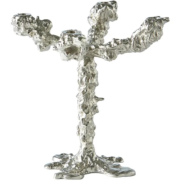 Drip Ljusstake 4 Armar Silver