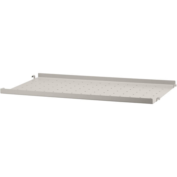 String Hylde med Lav Kant Metal 30x58 cm Beige