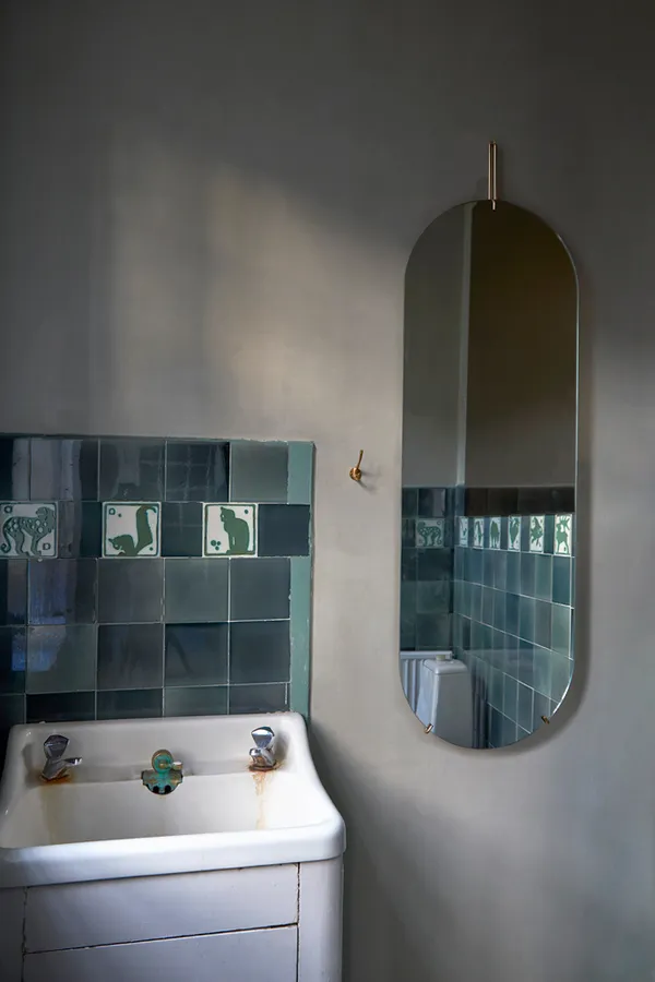Wall Mirror Tall Brass