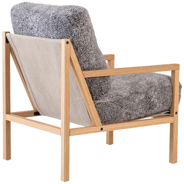 Seventy Five Wood Lænestol Egetræ / Fåreskind Scandinavian Grey
