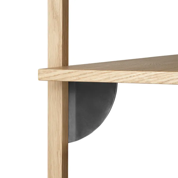 Sector Tripple Wide Hylla 87x102 cm Ek/Svart Mässing