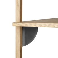 Sector Tripple Wide Hylla 87x102 cm Ek/Svart Mässing