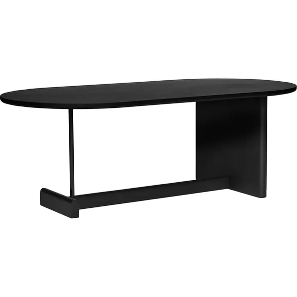 Koku Soffbord Ovalt H:35 cm Svartbetsad Ek