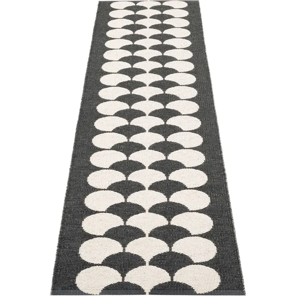 Poppy Teppe Sort/Vanilla 70x250 cm