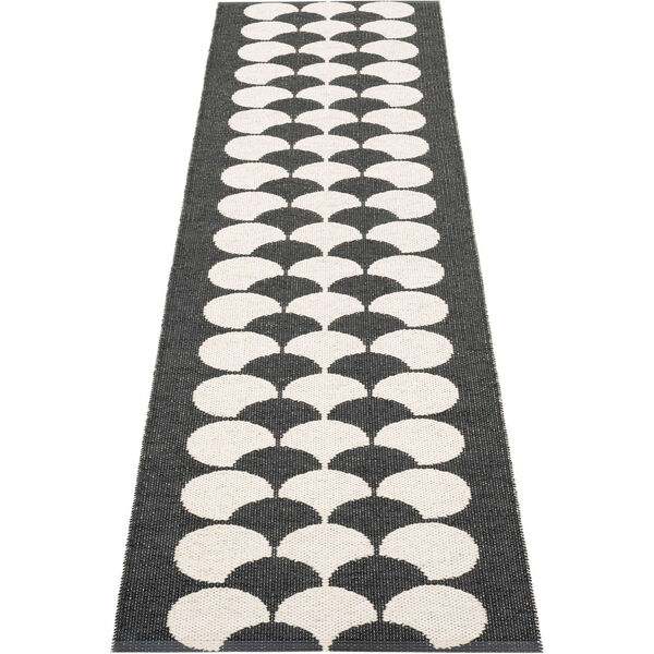 Poppy Tæppe Sort/Vanilla 70x250 cm