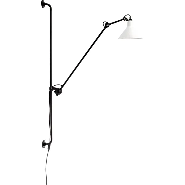 Lampe Gras N°214 Vägglampa Svart / Vit