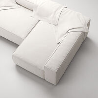 Grand 3-Seter Sofa Divan Høyre Steam White
