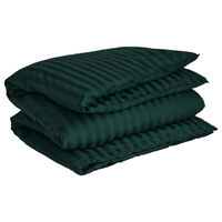 Sateen Stripes Dynebetræk 150x210 cm Tartan Green