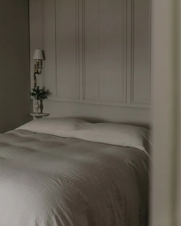 Hemstitched Linen Bedspread 280x280 cm