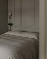 Hemstitched Linen Bedspread 280x280 cm