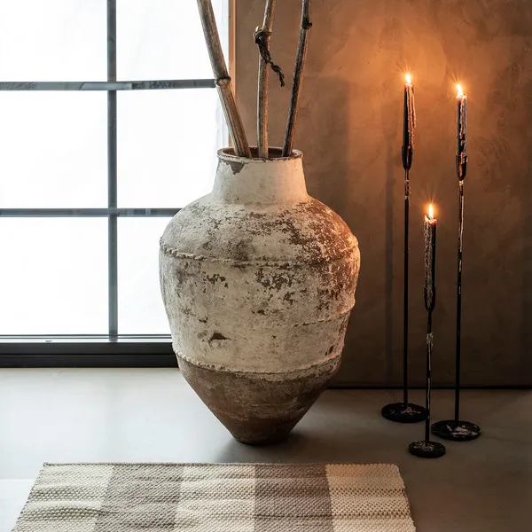 Checked Jute Matta 80x220 cm Beige/Natur