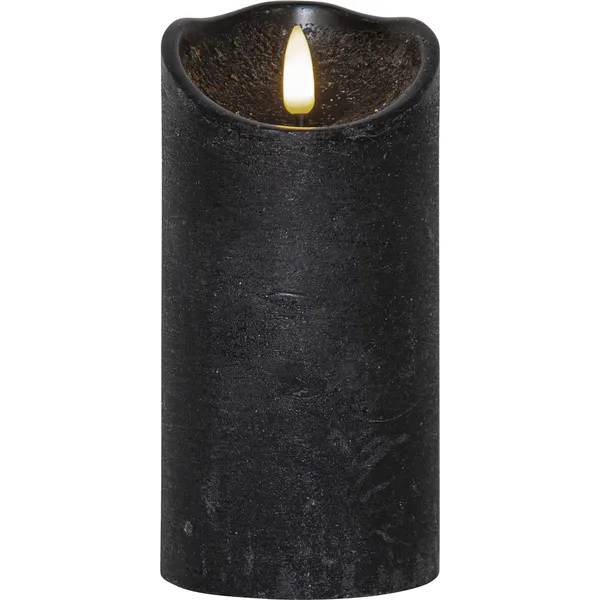 Flamme Rustic LED Blockljus Svart 15 cm