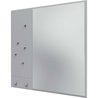 Memo Wall Mirror With Notice Board Fjord