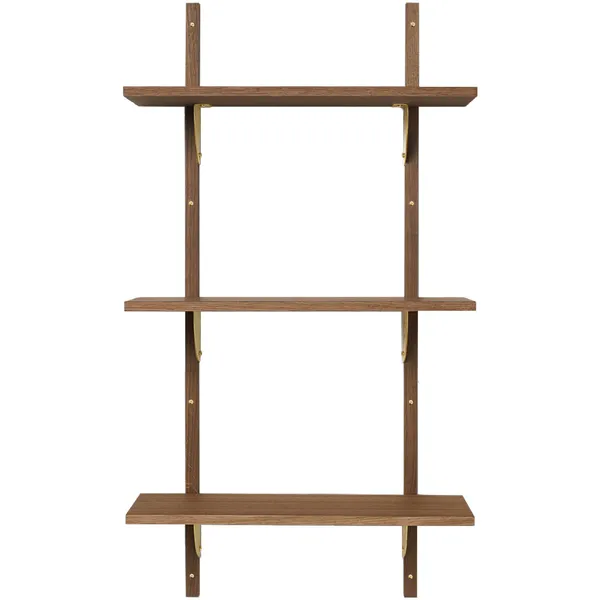 Sector Tripple Narrow Hylly 54x102 cm Savustettu Tammi/Messinginvärinen
