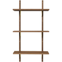 Sector Tripple Narrow Hylly 54x102 cm Savustettu Tammi/Messinginvärinen
