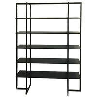Square Bokhylla 126x40x180 Black Oak