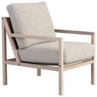 Seventy Five Wood Fåtölj Vitpigmenterad Ek / Bouclé Sand