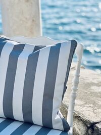 Wide Stripe Pude 45x45 cm Grå