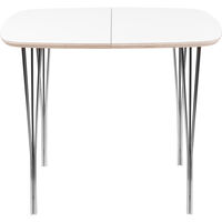 Symphony 86 Spisebord 90x90 Hvidt Laminat / Chrome