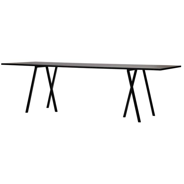 Loop Stand Bord 200 cm Linoleum / Svart