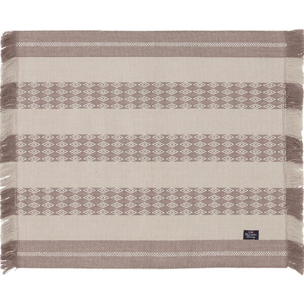 Jacquard Striped Tabletti 40x50 cm Valkoinen/Beige