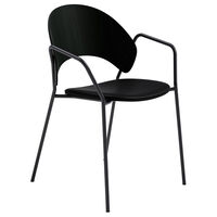 Dosina Lenestol Svart Eik / Black Leather