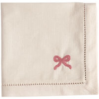 Bow Bomullsserviett 45x45 cm Rosa