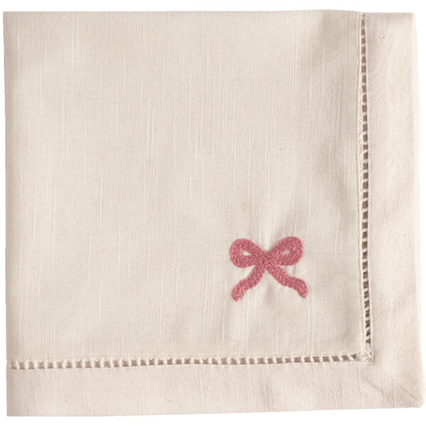 Bow Bomuldsserviet 45x45 cm Rosa