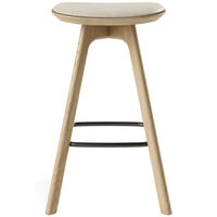 Pauline Barstol 65 cm Oljet Eik / Skinn Oyster