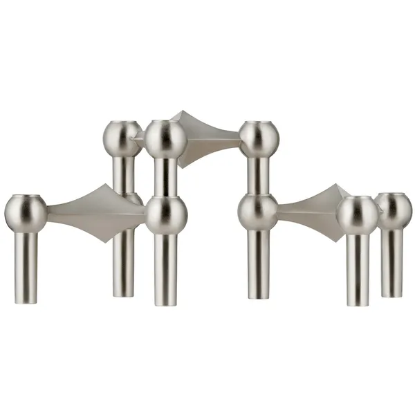 Nagel Lysestake 3 Deler Brushed Chrome
