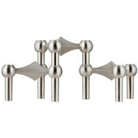 Nagel Lysestake 3 Deler Brushed Chrome