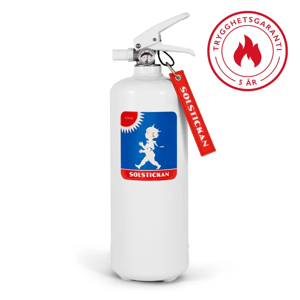 Solstickan Brandsläckare 2 kg Vit/Original Emblem