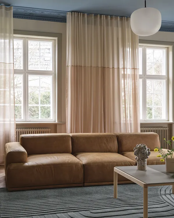 Connect Soft Modulär 3-sitssoffa Med Öppen Högersida Grace Leather Cognac