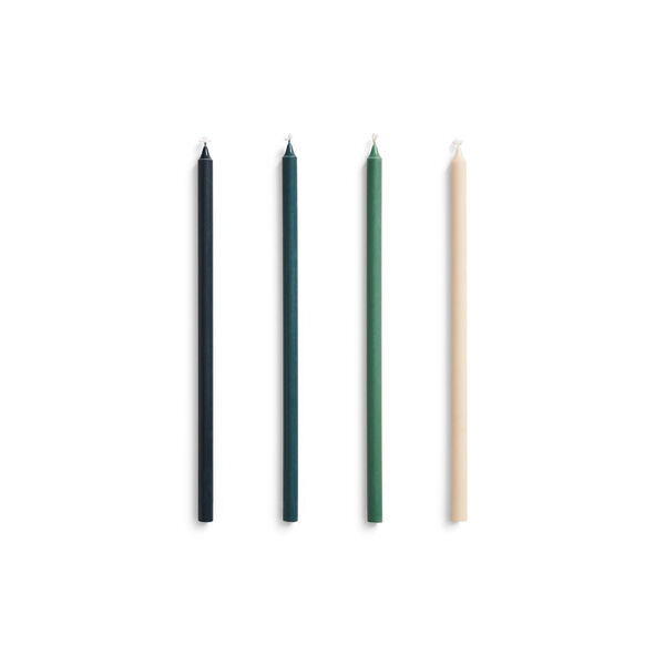 Slim Stearinlys 4-pk Grønn