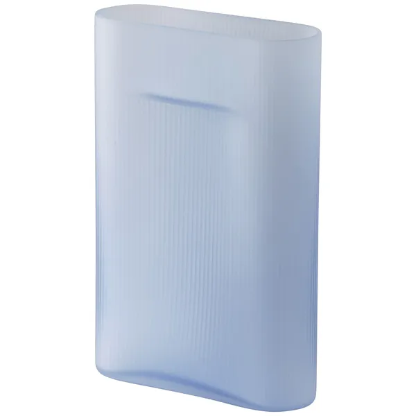Ridge Vase Frostet Glas 35 cm Lyseblå