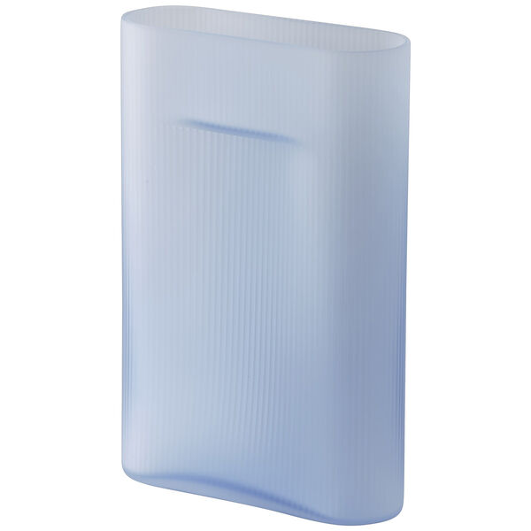 Ridge Vase Frostet Glas 35 cm Lyseblå