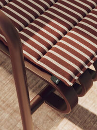 Terrazza Folding Seat Cushion 82x40 cm Terracotta bold stripe