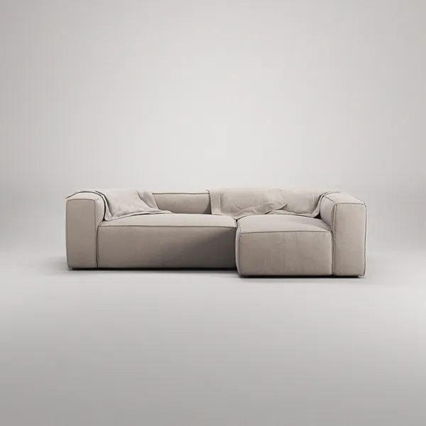 Grand 3-Seter Sofa Divan Høyre Sandshell Beige