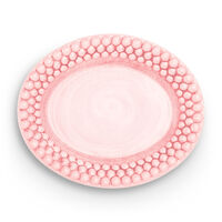 Bubbles Oval Tallerken 20 cm Lys Rosa