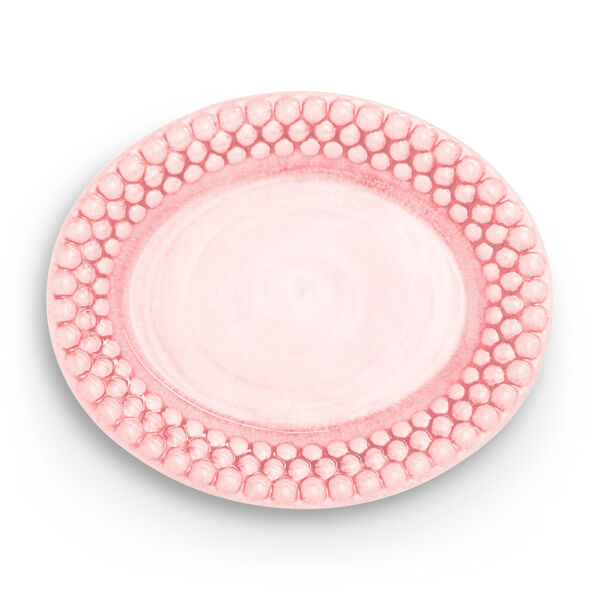 Bubbles Oval Tallerken 20 cm Lys Rosa