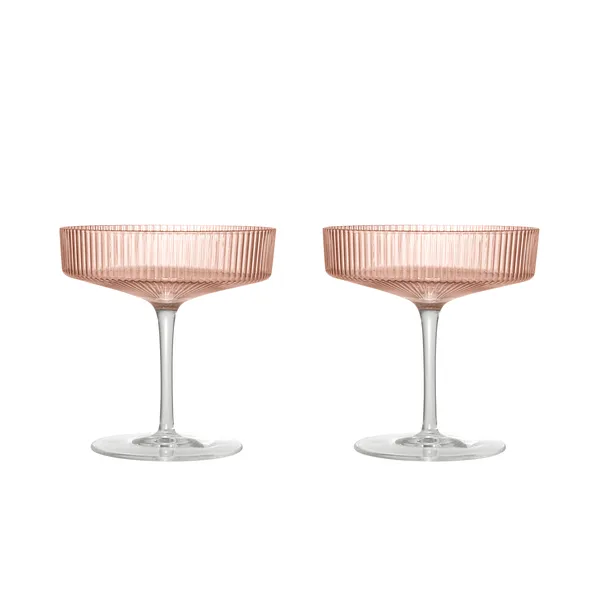 Ripple Champagneskål 2-pak Blush