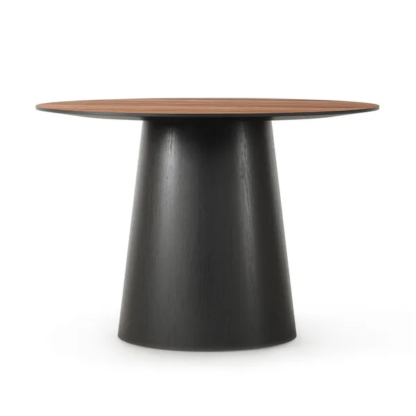 Social Matbord Valnöt / Svart Ek 110 cm