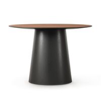 Social Matbord Valnöt / Svart Ek 110 cm