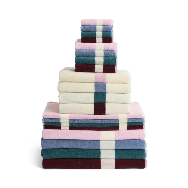 Stripe Washcloth 30x30 cm Dusty Blue