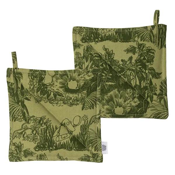 Moomin Grytlapp 2-pack Mystikens skog Grön
