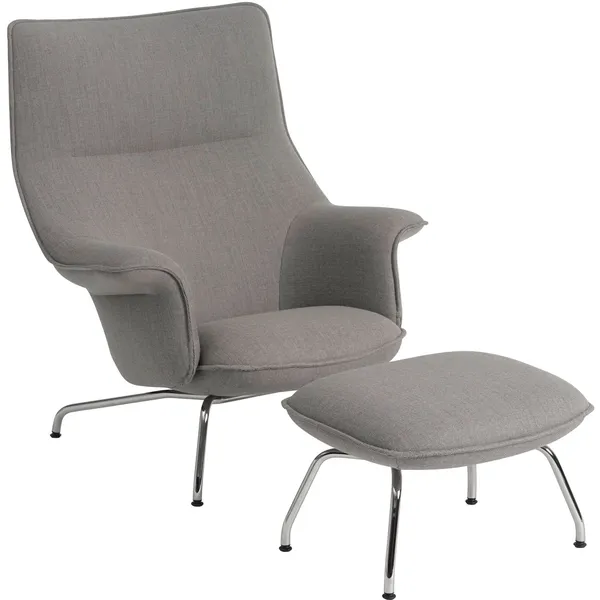 Doze Loungestol Krom/Re-Wool 128