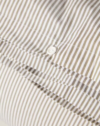 Striped Sengesæt 220x220 + 50x60x2 cm Olivengrønt / Hvidt